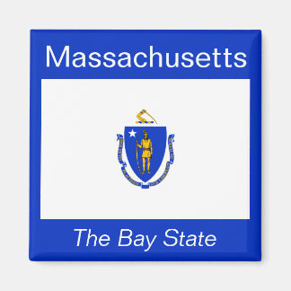 Imán Mapa de bandera de Massachusetts