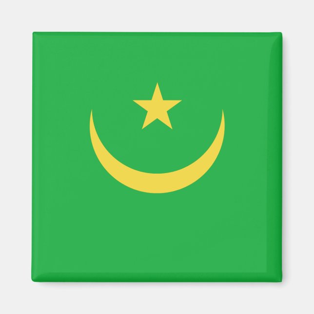 Imán Mapa de bandera de Mauritania (Frente)