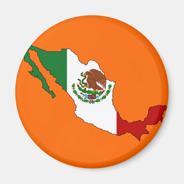 Imán Mapa de bandera de México (Frente)