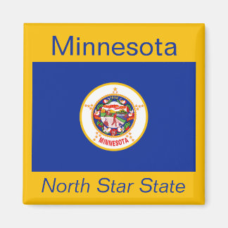 Imán Mapa de bandera de Minnesota