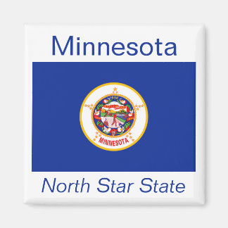 Imán Mapa de bandera de Minnesota