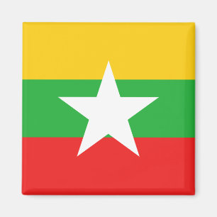 Imán Mapa de bandera de Myanmar
