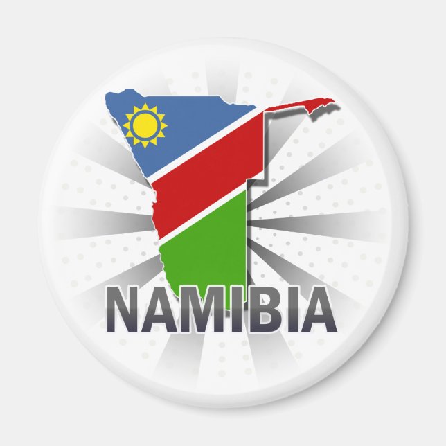 Imán Mapa de bandera de Namibia 2.0 (Frente)