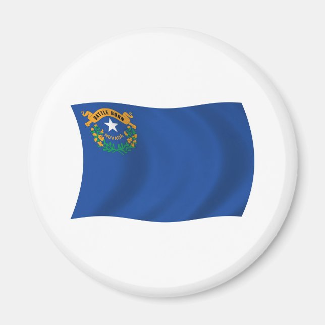 Imán Mapa de bandera de Nevada (Frente)