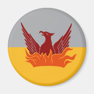 Imán Mapa de bandera de oro y niebla de SF