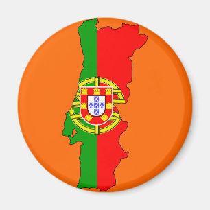 Imán Mapa de bandera de Portugal