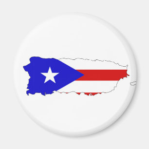 Imán mapa de bandera de puerto rico