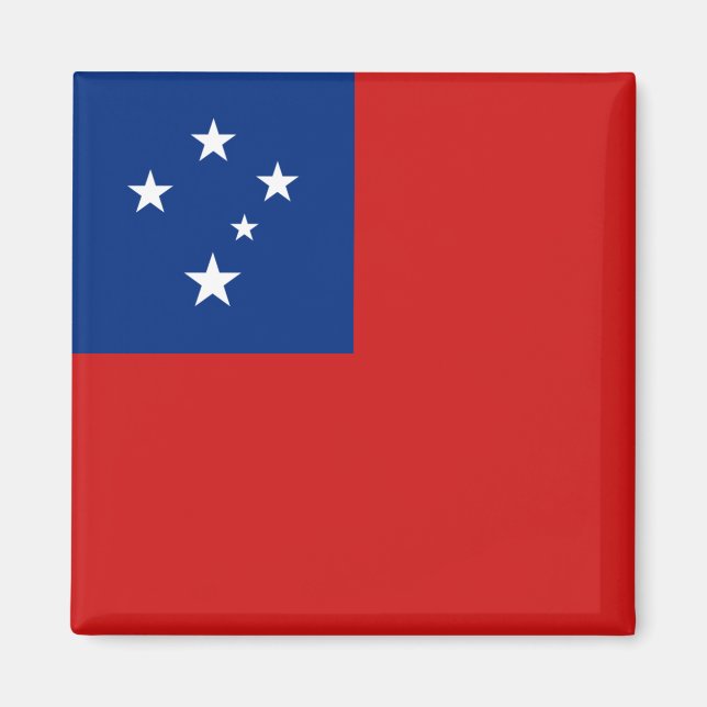 Imán Mapa de Bandera de Samoa (Frente)
