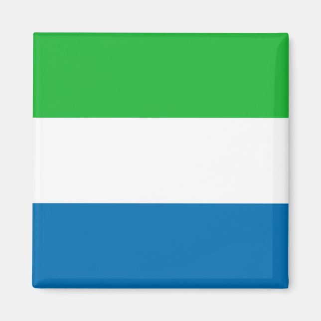 Imán Mapa de bandera de Sierra Leona (Frente)