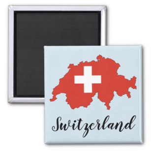 Imán Mapa de bandera de Suiza