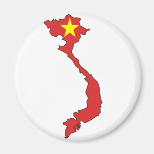Imán Mapa de bandera de Vietnam