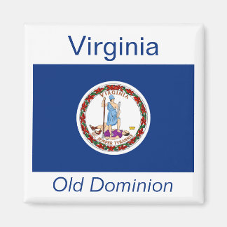 Imán Mapa de bandera de Virginia