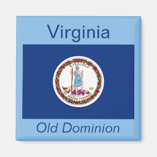 Imán Mapa de bandera de Virginia