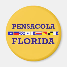 Imán Mapa de Bandera Náutica Pensacola