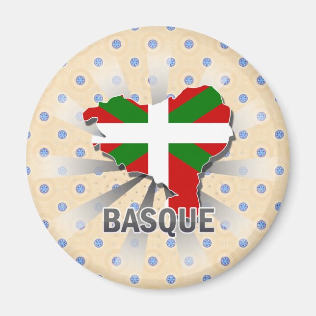 Imán Mapa de bandera vasca 2.0 (Frente)