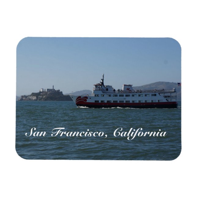 Imán Mapa de Barcos de San Francisco Zalophus (Horizontal)