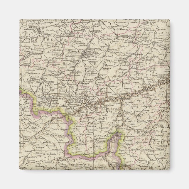 Imán Mapa de Bélgica y Luxemburgo (Frente)