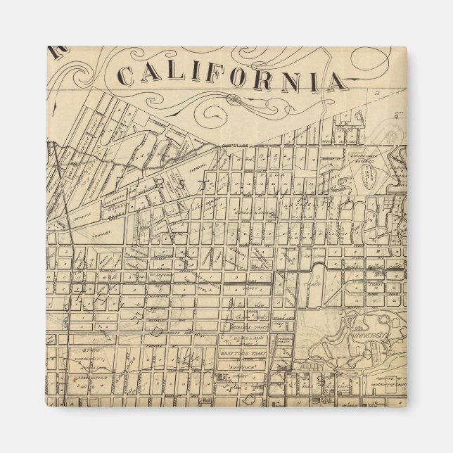 Imán Mapa de Berkeley, California (Frente)