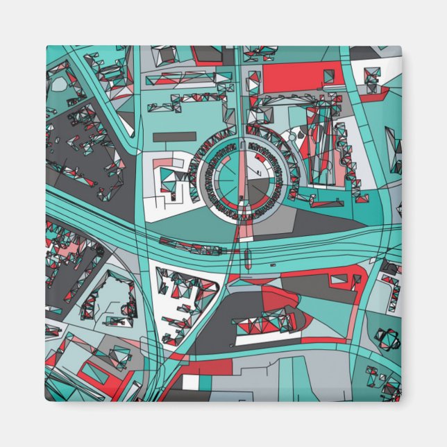 Imán Mapa de Berlín, Alemania (Frente)