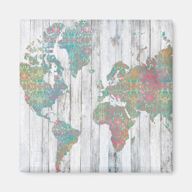 Imán Mapa de Boho II (Frente)