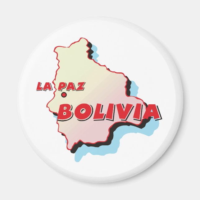 Imán Mapa de Bolivia (Frente)