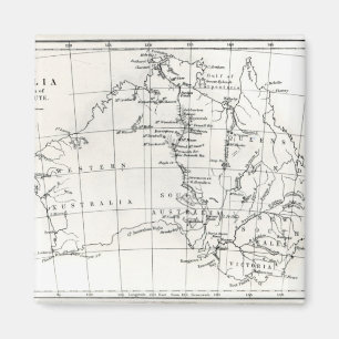 Imán Mapa de bosquejo de Australia