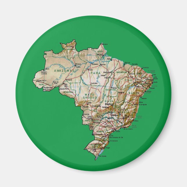 Imán Mapa de Brasil (Frente)