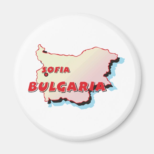 Imán Mapa de Bulgaria (Frente)