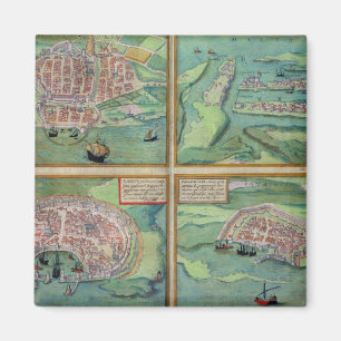 Imán Mapa de Calais, de Malta, de Rodas, y de