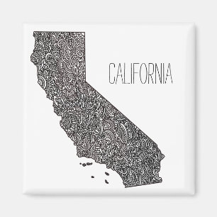 Imán Mapa de California