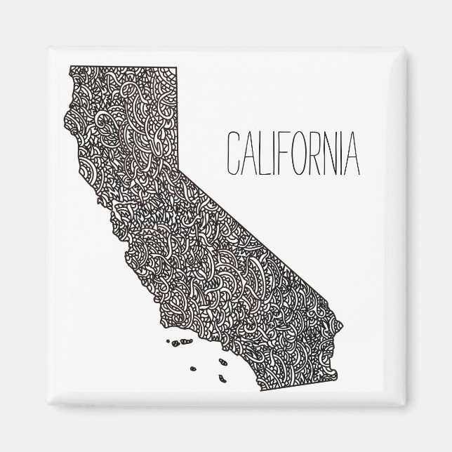 Imán Mapa de California (Frente)