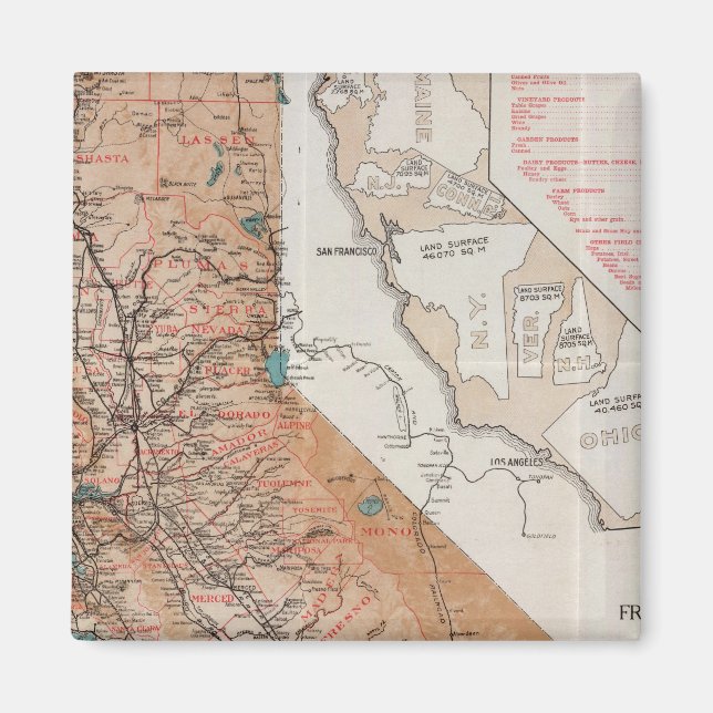 Imán Mapa de California 2 (Frente)