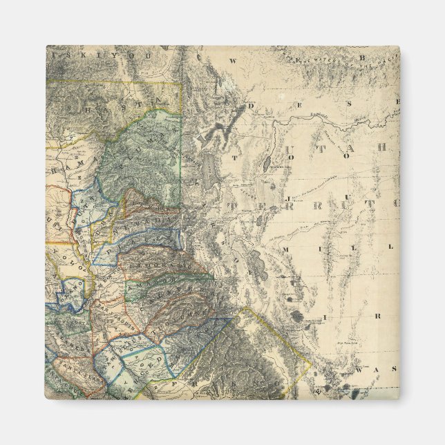 Imán Mapa de California de Britton y Rey (Frente)