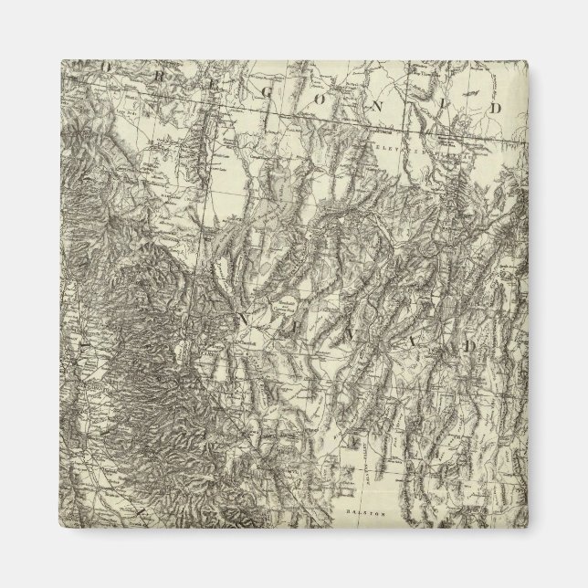 Imán Mapa de California y Nevada (Frente)