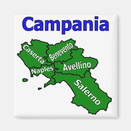 Imán Mapa de Campania con provincias
