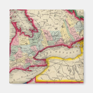 Imán Mapa De Canadá Occidental En Condados