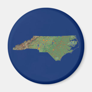 Imán Mapa de Carolina del Norte