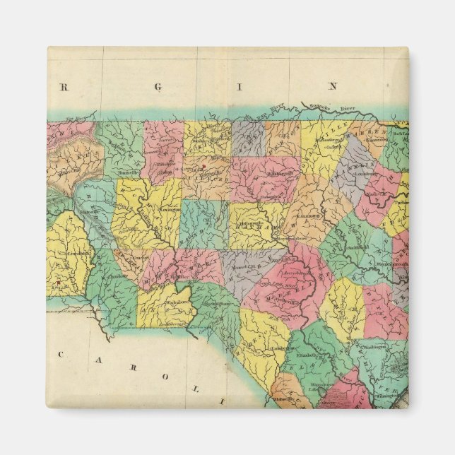Imán Mapa De Carolina Del Norte (Frente)