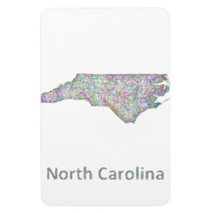 Imán Mapa de Carolina del Norte