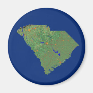 Imán Mapa de Carolina del Sur