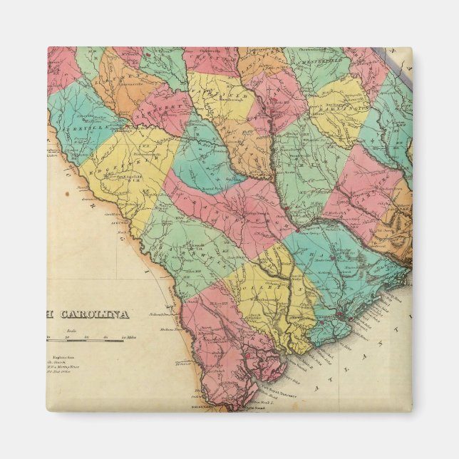 Imán Mapa De Carolina Del Sur (Frente)