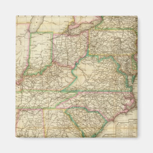 Imán Mapa De Carreteras, Canales Y Barcos De Vapor