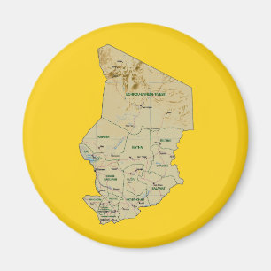 Imán Mapa de Chad