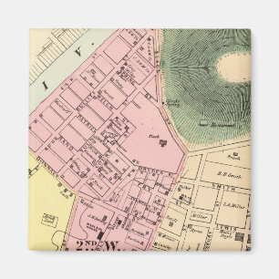 Imán Mapa de Charleston, Virginia Occidental
