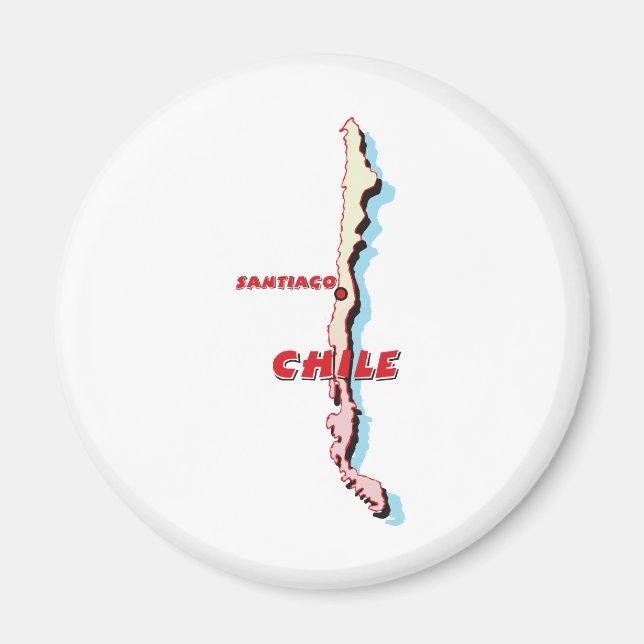 Imán Mapa de Chile (Frente)