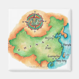 Imán Mapa de China