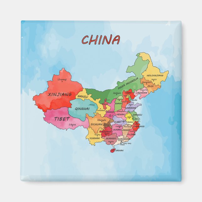 Imán Mapa de China (Frente)