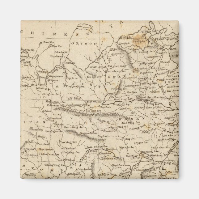 Imán Mapa de China por Arrowsmith (Frente)