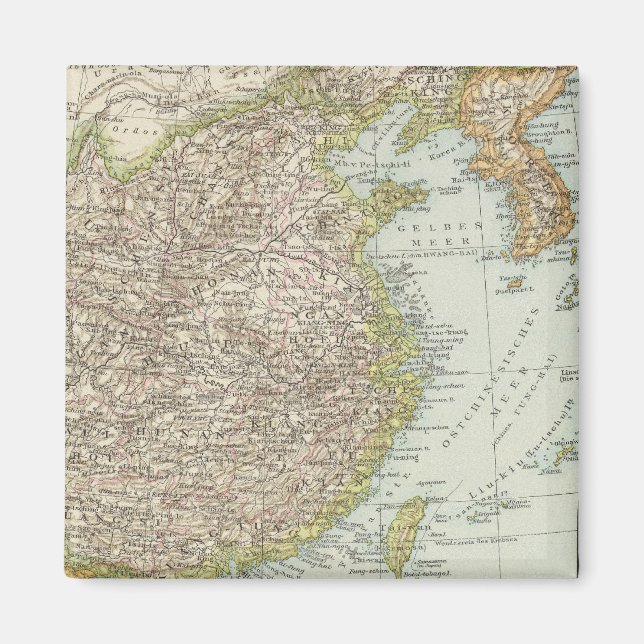 Imán Mapa de China y Japón (Frente)