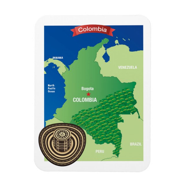 Imán Mapa de Colombia (Vertical)